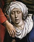 Deposition Paintings - Deposition [detail 2] by Rogier van der Weyden